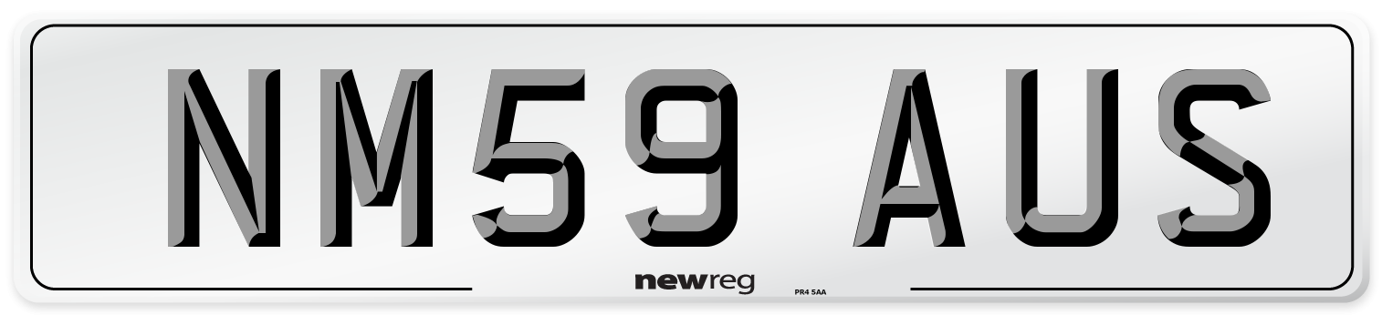NM59 AUS Number Plate from New Reg